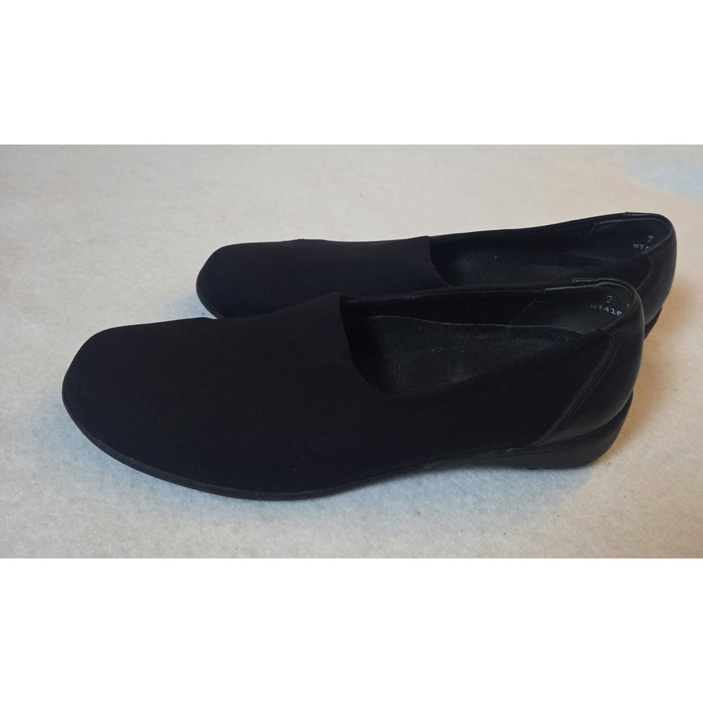 Munro Traveler‎ Leather/Stetch Fabric Combo,Black, Womens Size 9M